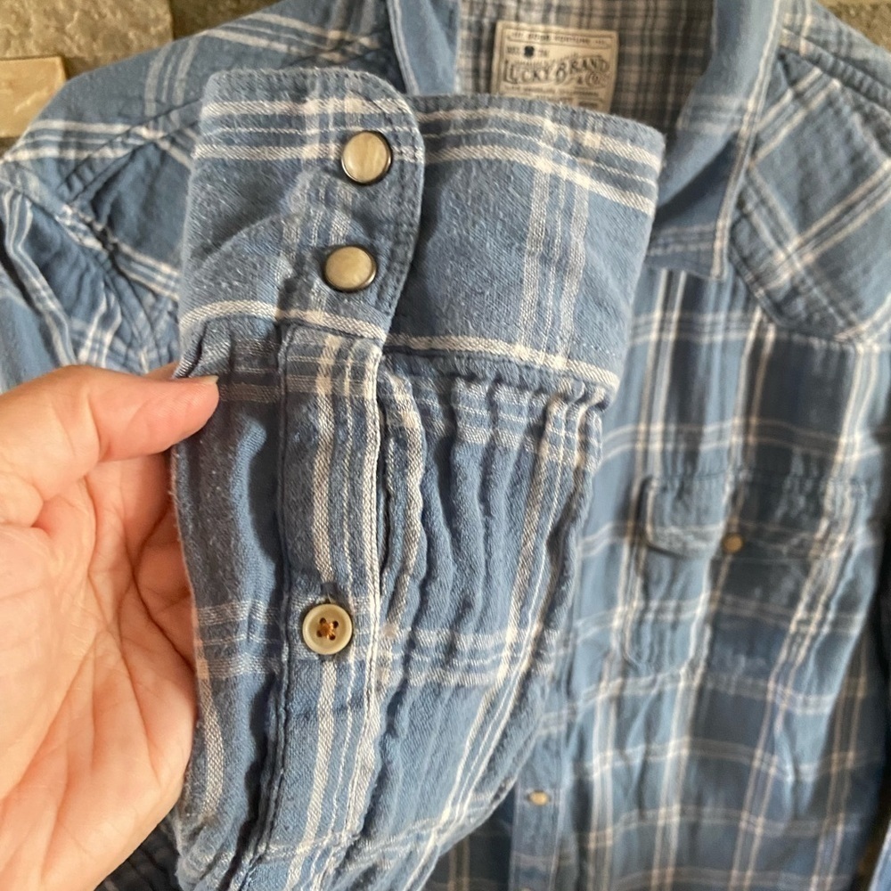 Lucky Brand Flannel Button Down Shirt - Picture 5 of 8